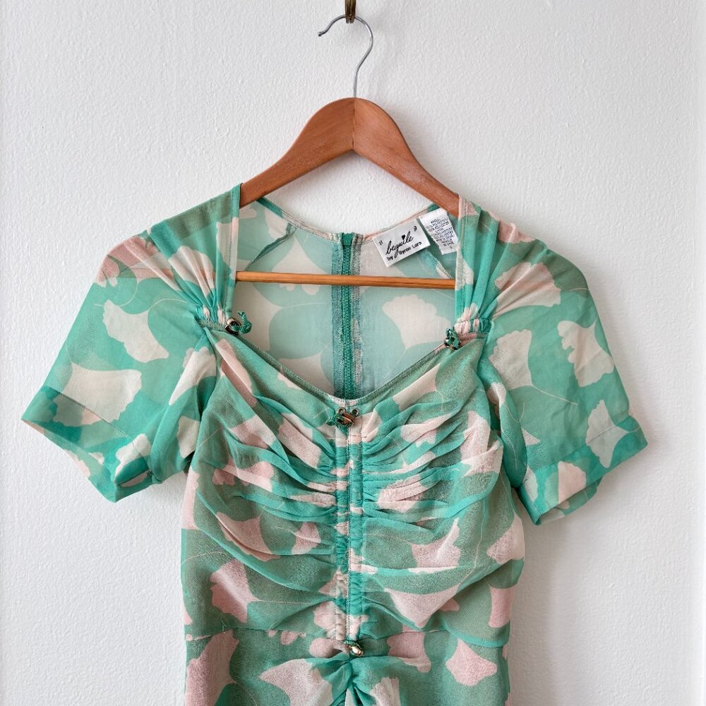 Beguile By Byron Lars Ginkgo Ruched Sheath Dress - image 3